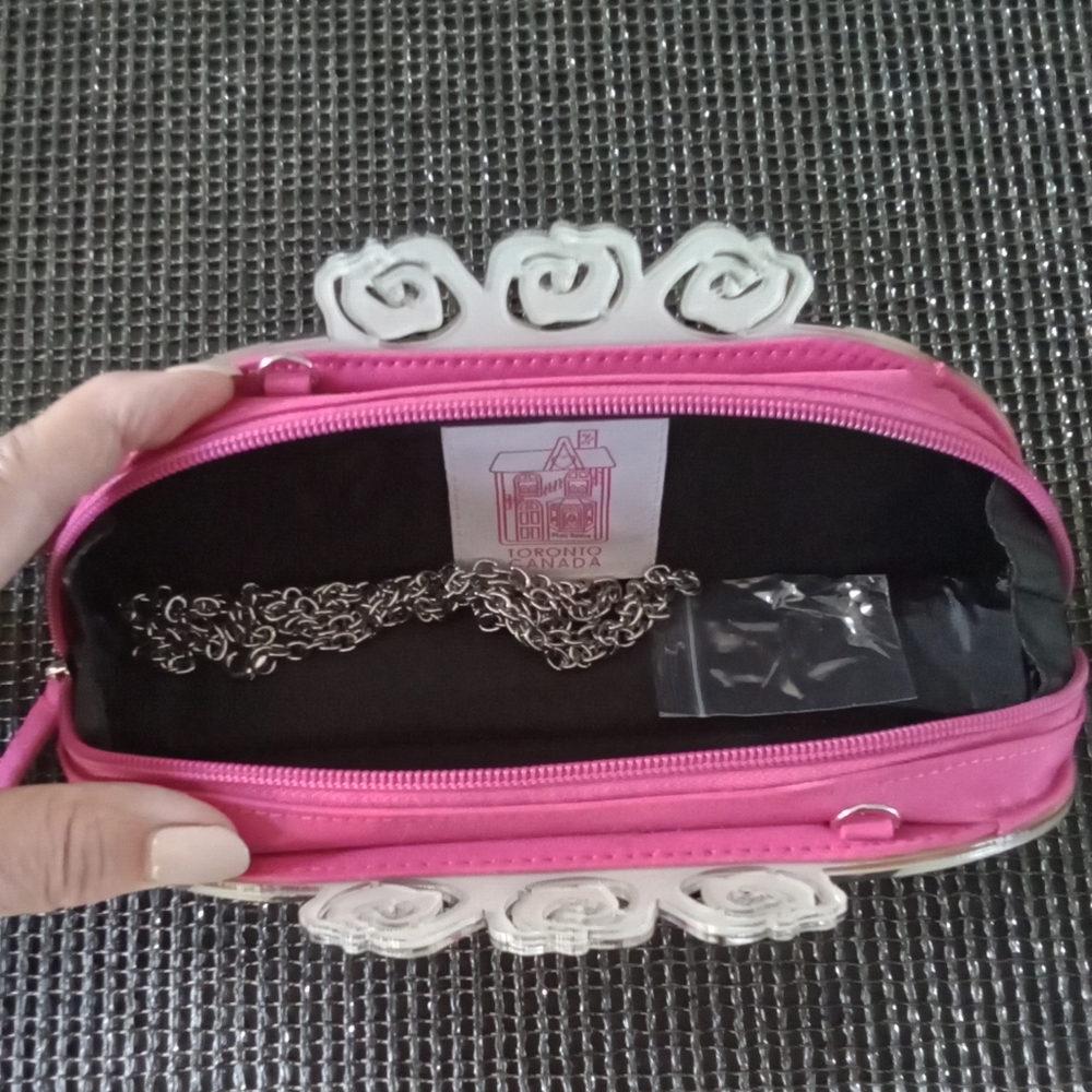 Black White Zebra Lucite Mini Evening Bag - Picture 3 of 8